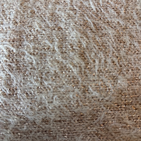 Anthropologie Akemi + Kin Poncho/Sweater OS‎ Gold Metallic Shimmer Eyelash Cape - Picture 10 of 10